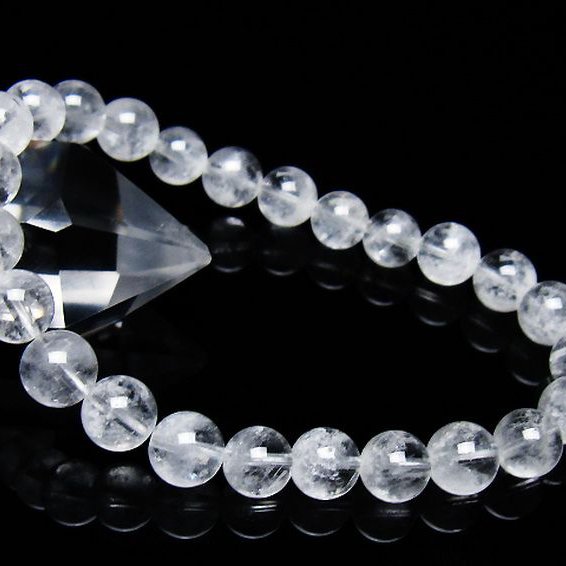 ラビットヘア ファントム 水晶 ブレスレット 8mm [T458-1336]