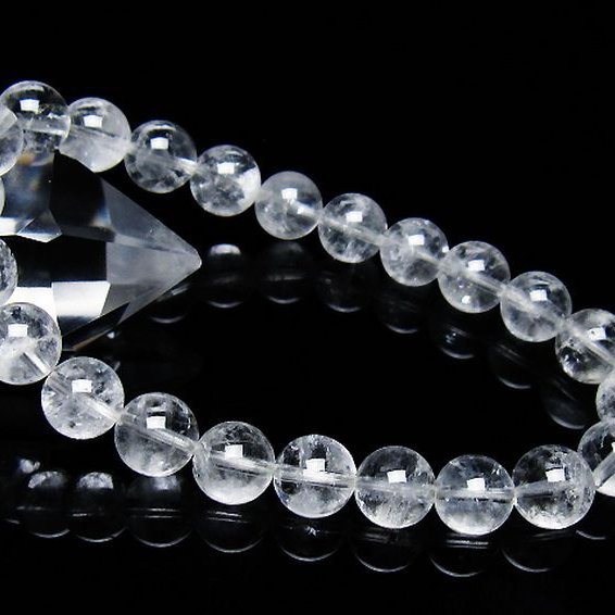 ラビットヘア ファントム 水晶 ブレスレット 9mm [T458-1343]