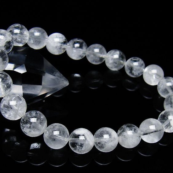 ラビットヘア ファントム 水晶 ブレスレット 9mm [T458-1348]