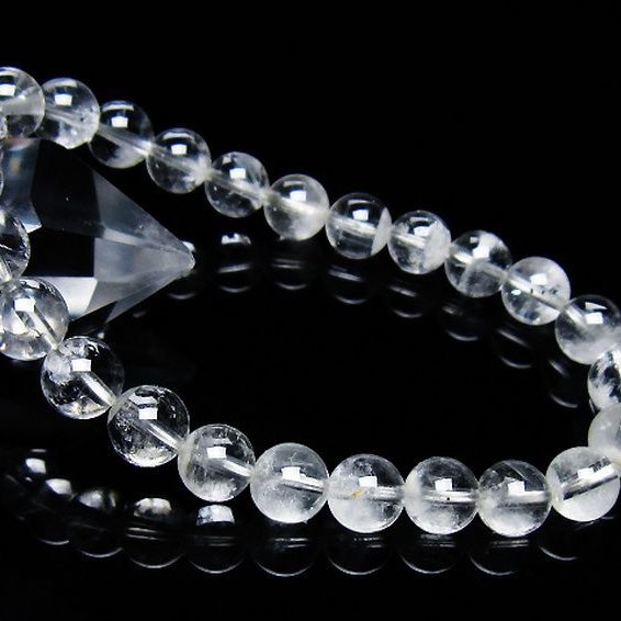 ラビットヘア ファントム 水晶 ブレスレット 8mm [T458-1357]