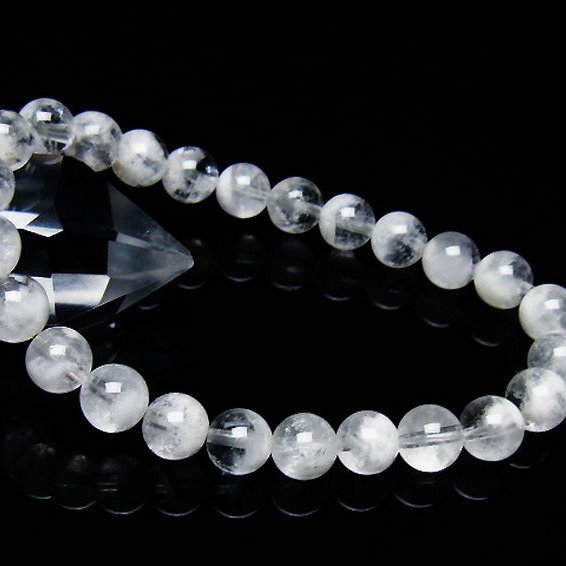 ラビットヘア ファントム 水晶 ブレスレット 8mm [T458-1414]