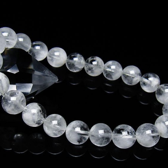 ラビットヘア ファントム 水晶 ブレスレット 9mm [T458-1428]