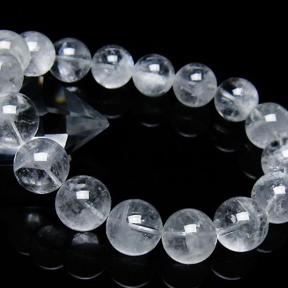 ラビットヘア ファントム 水晶 ブレスレット 13mm [T458-1454]