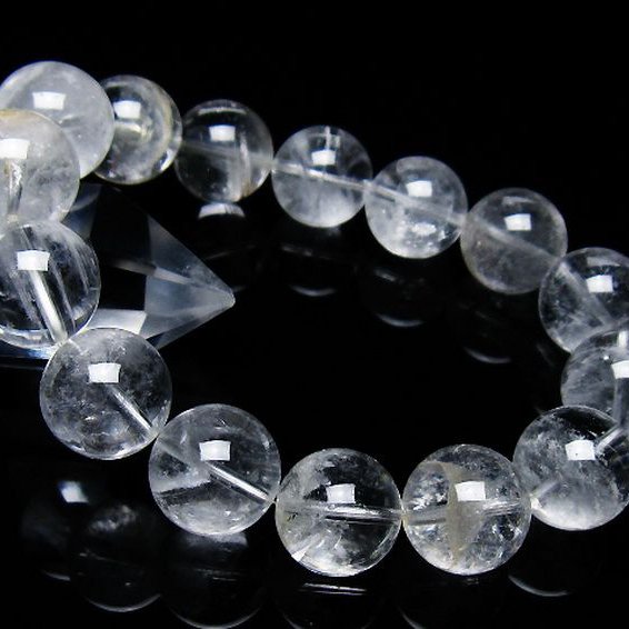 ラビットヘア ファントム 水晶 ブレスレット 14mm [T458-1458]