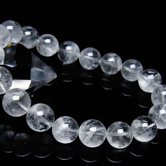 ラビットヘア ファントム 水晶 ブレスレット 10mm [T458-1462]