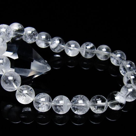ラビットヘア ファントム 水晶 ブレスレット 9mm [T458-1469]