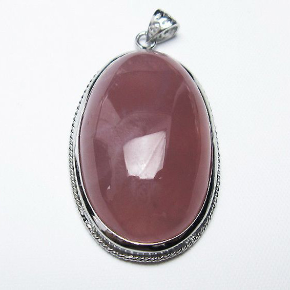 ローズクォーツペンダント[T467-3669]