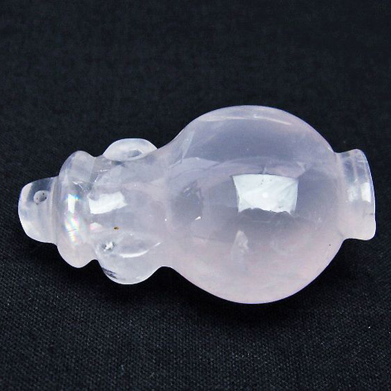 ローズクオーツ 花瓶 置物[T467-3701]