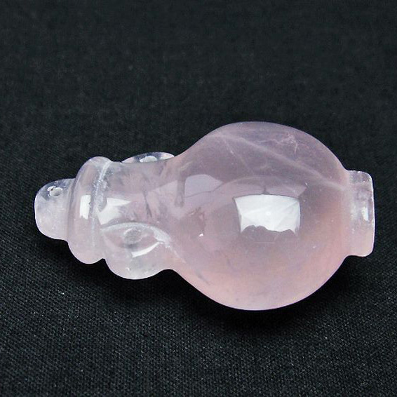 ローズクオーツ 花瓶 置物[T467-3717]