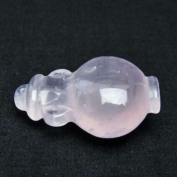 ローズクオーツ 花瓶 置物[T467-3725]