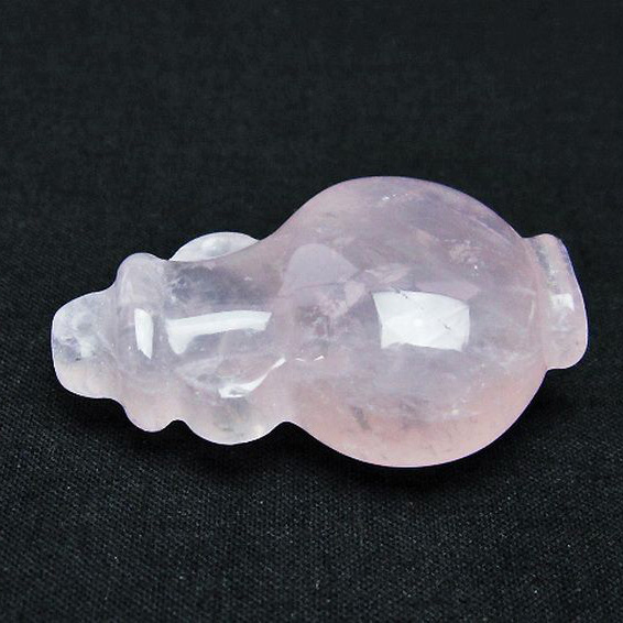 ローズクオーツ 花瓶 置物[T467-3733]