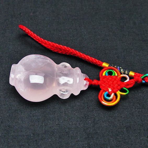 ローズクオーツ 花瓶 置物[T467-3743]