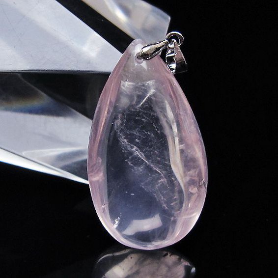 ローズクォーツペンダント[T467-4075]
