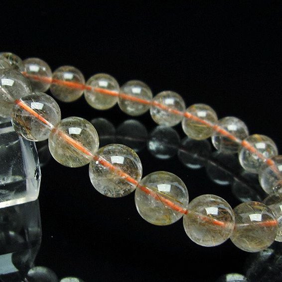 ゴールドタイチンルチルブレスレット 9mm [T473-4380]