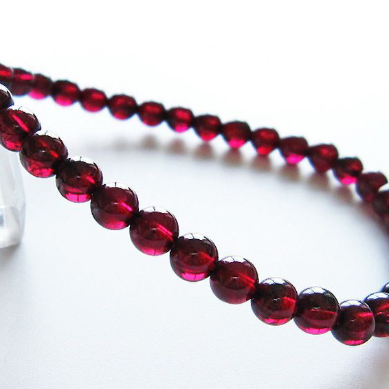 キャンディピンクガーネットブレスレット5mm[T483-7342]