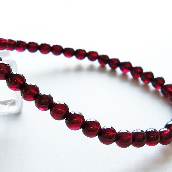 キャンディピンクガーネットブレスレット5mm[T483-7349]