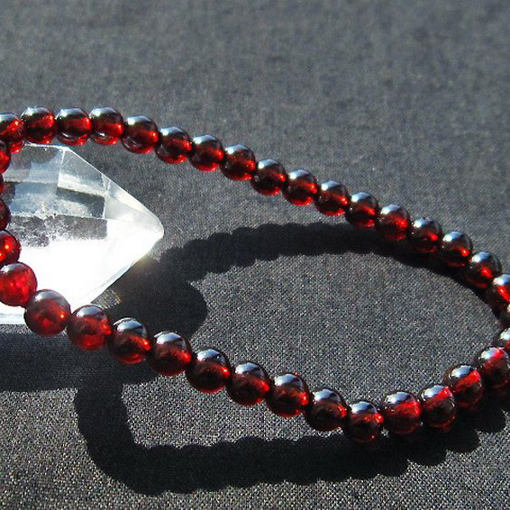 パワーストーン 天然石 ガーネットブレスレット5mm[T483-7560]