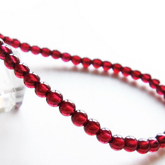 キャンディピンクガーネットブレスレット 4mm [t483-7877]