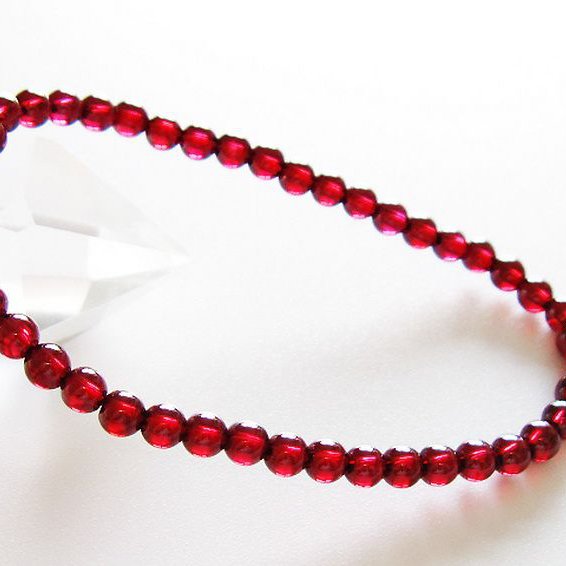 キャンディピンクガーネットブレスレット 4mm [t483-7907]