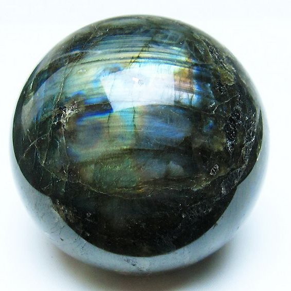 ラブラドライト丸玉 64mm [T484-2594]