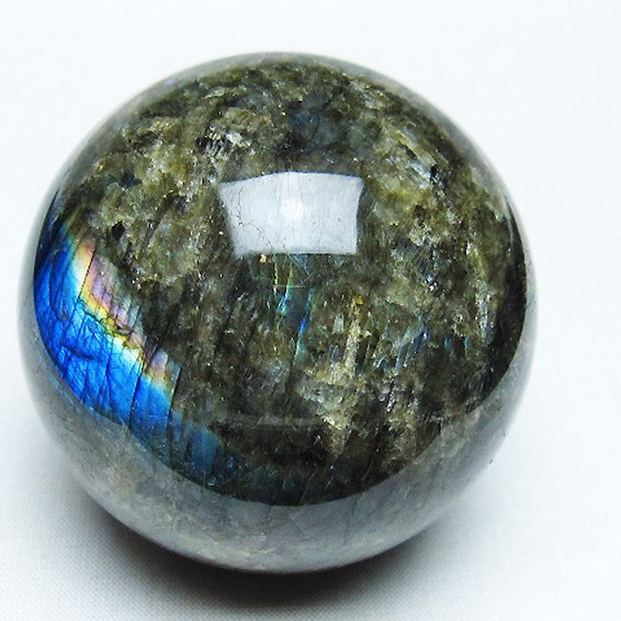 ラブラドライト丸玉 64mm [T484-2633]