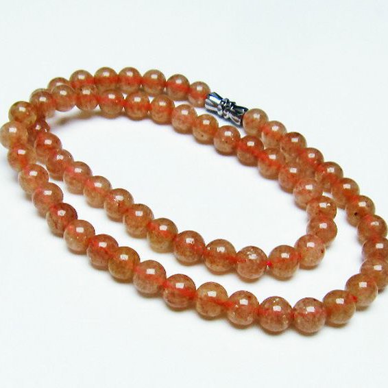 ストロベリークォーツネックレス 6mm [T489-1512]