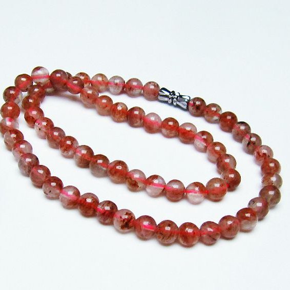 ストロベリークォーツネックレス 6mm [T489-1551]