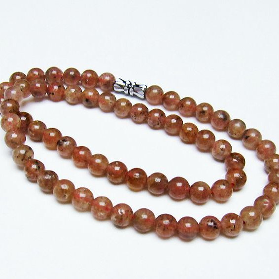 ストロベリークォーツネックレス 6mm [T489-1569]