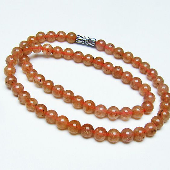 パワーストーン 天然石 ストロベリークォーツネックレス 6mm [T489-1582]