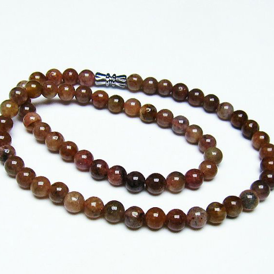 パワーストーン 天然石 ストロベリークォーツネックレス 6mm [T489-1592]