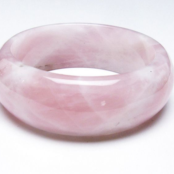 パワーストーン 天然石 ローズクォーツバングル 59mm [T492-3551]
