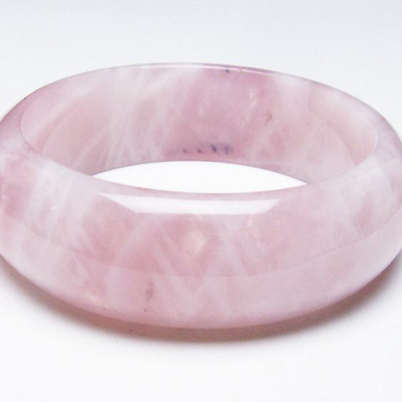 パワーストーン 天然石 ローズクォーツバングル 60mm [T492-3557]