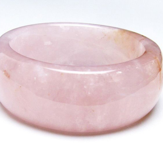 パワーストーン 天然石 ローズクォーツバングル 55mm [T492-3593]