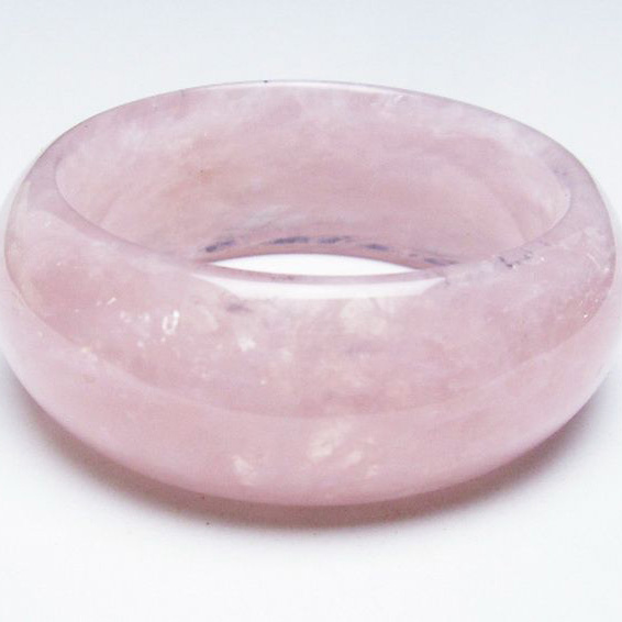 パワーストーン 天然石 ローズクォーツバングル 53mm [T492-3611]