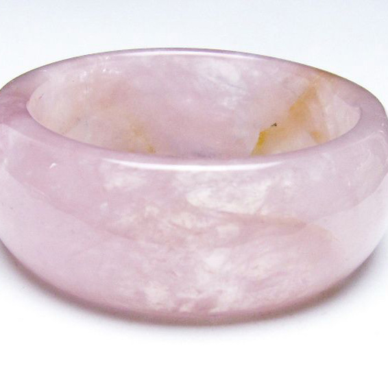 パワーストーン 天然石 ローズクォーツバングル 53mm [T492-3647]