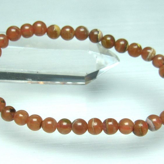 インカローズ(ロードクロサイト)ブレスレット6mm[T494-1466]