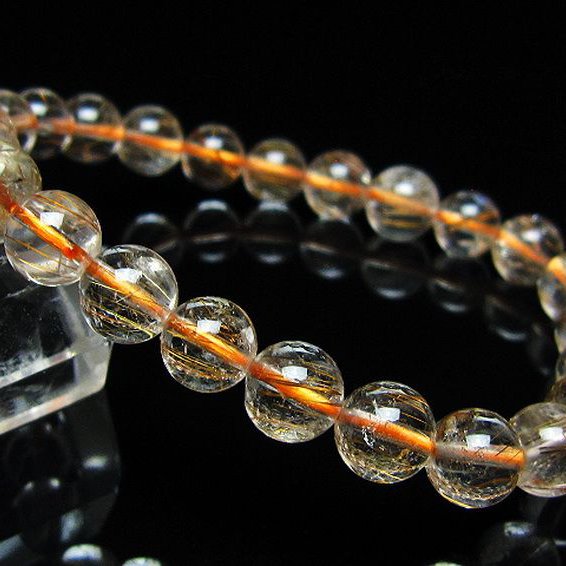 金針ルチル水晶ブレスレット 8mm [t50-10722]