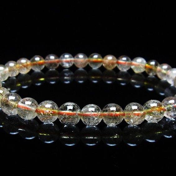 金針ルチル水晶ブレスレット 6mm [T50-8963]