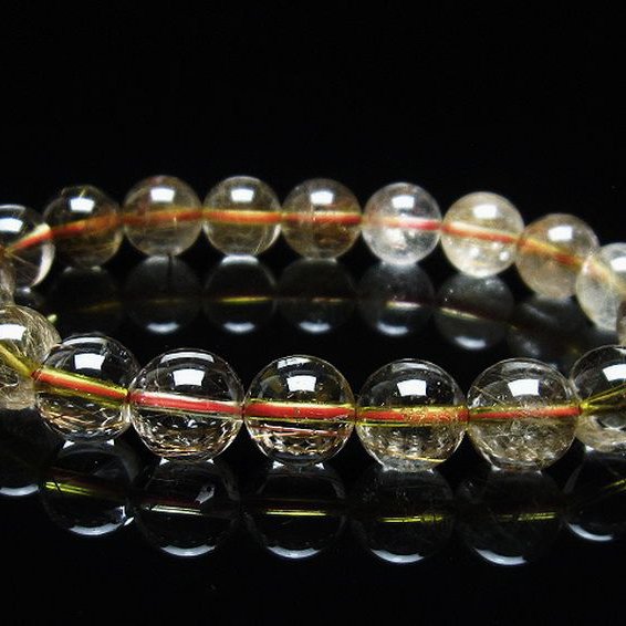 金針ルチル水晶ブレスレット 10mm [T50-9149]