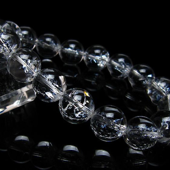 アイリスクォーツ 虹入り レインボークラック水晶 ブレスレット12mm[T502-8143]