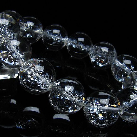 アイリスクォーツ 虹入り レインボークラック水晶 ブレスレット 18mm [T502-8767]