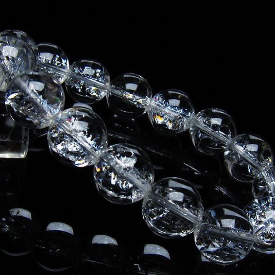 アイリスクォーツ 虹入り レインボークラック水晶 ブレスレット 14mm [T502-8791]