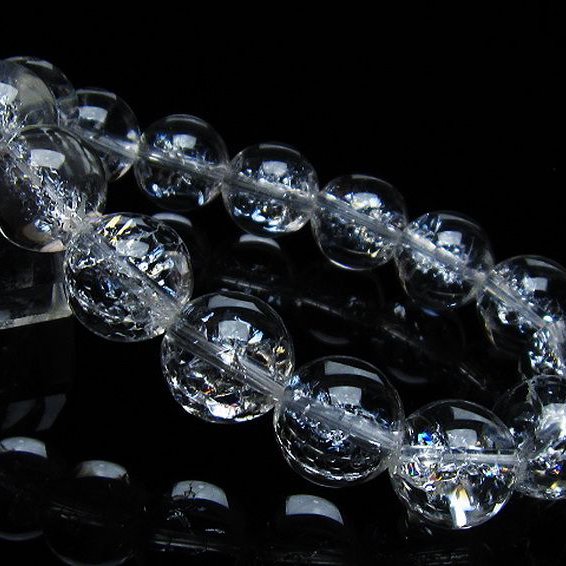 アイリスクォーツ 虹入り レインボークラック水晶 ブレスレット 14mm [T502-8805]