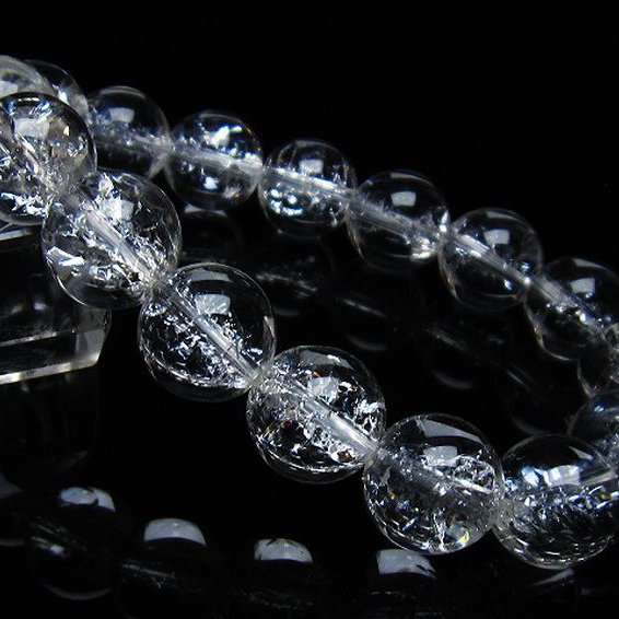 アイリスクォーツ 虹入り レインボークラック水晶 ブレスレット 14mm [T502-8806]