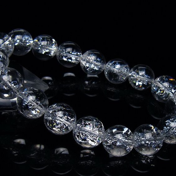 アイリスクォーツ 虹入り レインボークラック水晶 ブレスレット 13mm [T502-8947]