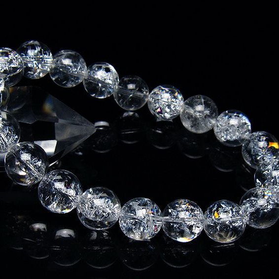 アイリスクォーツ 虹入り レインボークラック水晶 ブレスレット 11mm [T502-9020]