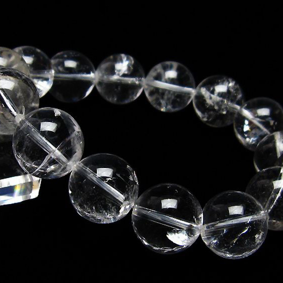 アイリスクォーツ 虹入り レインボー水晶 ブレスレット16mm[T506-1934]