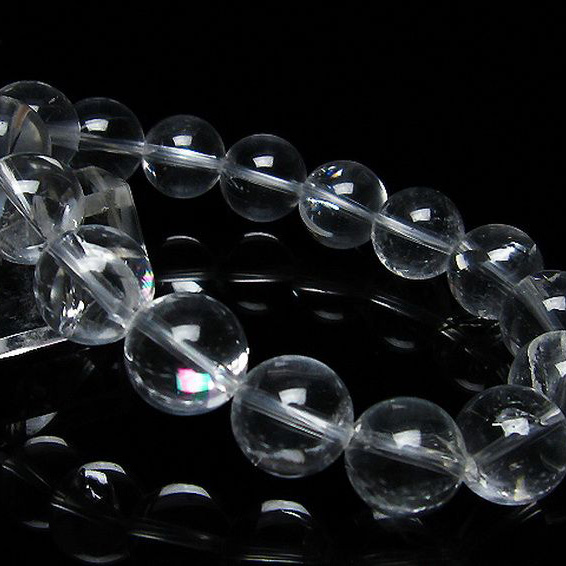 アイリスクォーツ 虹入り レインボー水晶 ブレスレット13mm[T506-2074]