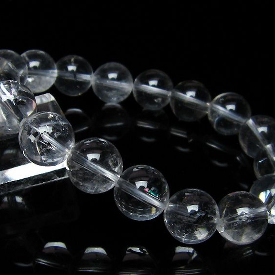 アイリスクォーツ 虹入り レインボー水晶 ブレスレット12mm[T506-2105]