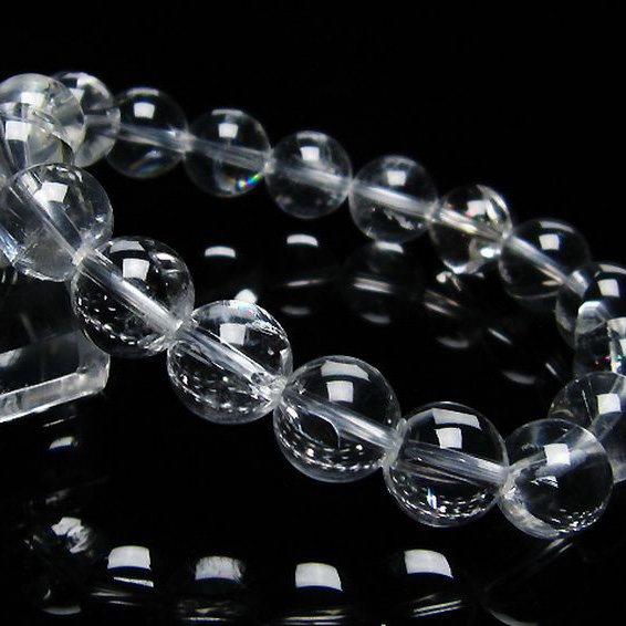 アイリスクォーツ 虹入り レインボー水晶 ブレスレット11mm[T506-2189]